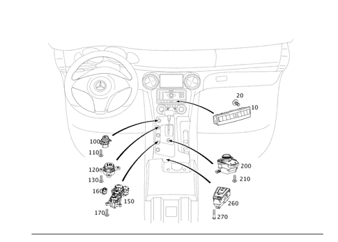 Switch in Instrument Panel and Center Console for 2011 Mercedes-Benz SLS AMG #0