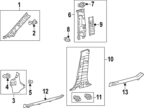 Interior Trim - Pillars for 2024 Toyota Venza #0