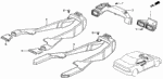 83331SM2A81 - Interior/Bumper: DUCT, RR. HEATER for Honda Image