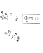 5191983AA - Doors, Door Mirrors and Related Parts: Sliding Doorlock Cylinder Lever for Mopar Image