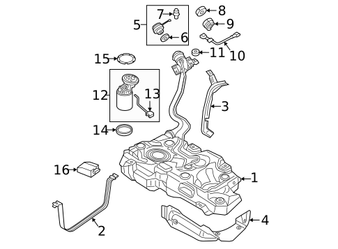 Fuel Storage for 2015 Volkswagen Golf SportWagen #0
