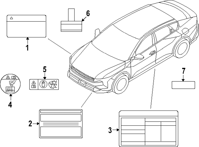 91272C001 - : Spare Tire Label for Kia Image