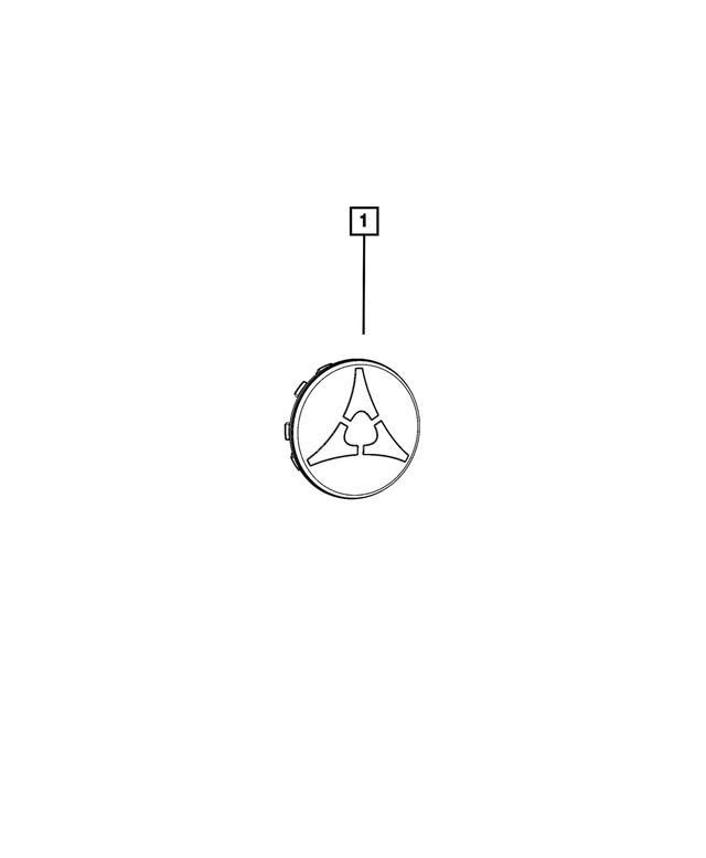 68631996AA - : Wheel Center Cap for Mopar Image