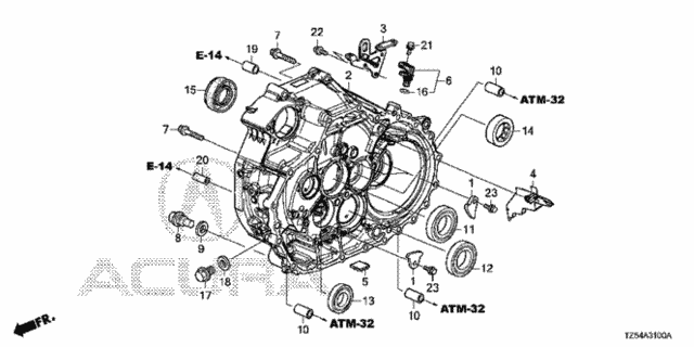 AT Clutch Case (DCT) for 2017 Acura MDX #0