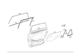 2516907080 - : Window Trim, Chrome, Rear, Passenger for Mercedes-Benz Image