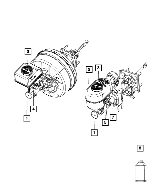 68398159AA - Brakes: Brake Master Cylinder Reservoir for Mopar Image image