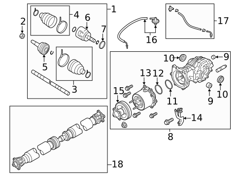 Axle & Differential for 2014 Nissan Pathfinder #0