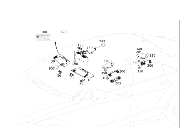 8175901 - Covering and Lining: Information Label for Mercedes-Benz Image image