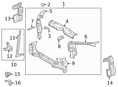 Radiator Support for 2018 Toyota Corolla #0