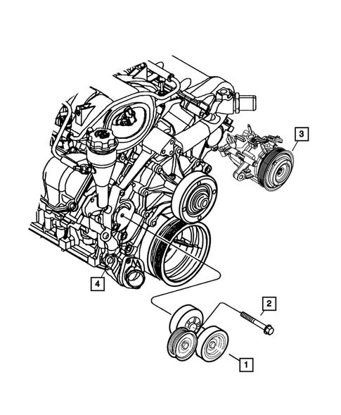 Pulleys and Related Parts for 2008 Dodge Nitro #1