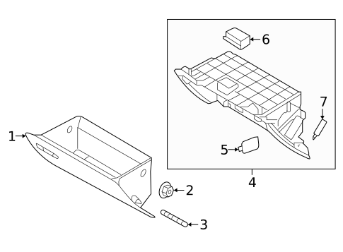 Glove Box for 2018 Hyundai Sonata #0