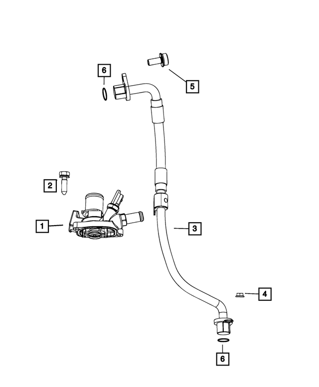 6106024AA - Cooling: Hex Flange Nut for Mopar Image