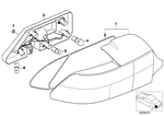 63212695040 - Lighting: Right Rear Light, White Turn Indicator for BMW Image