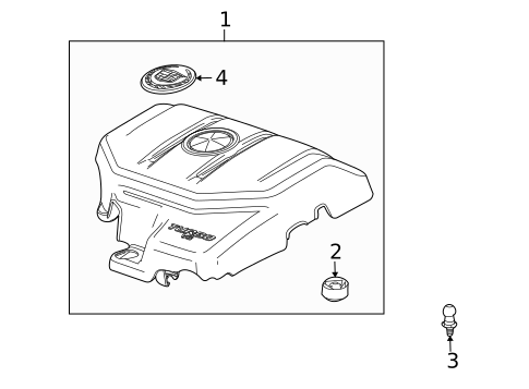 Engine Appearance Cover for 2011 Cadillac SRX #0