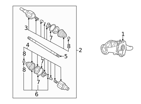 Axle & Differential for 2003 Buick Rendezvous #0