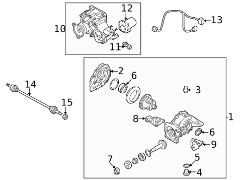 Axle & Differential for 2023 Hyundai Santa Fe #0