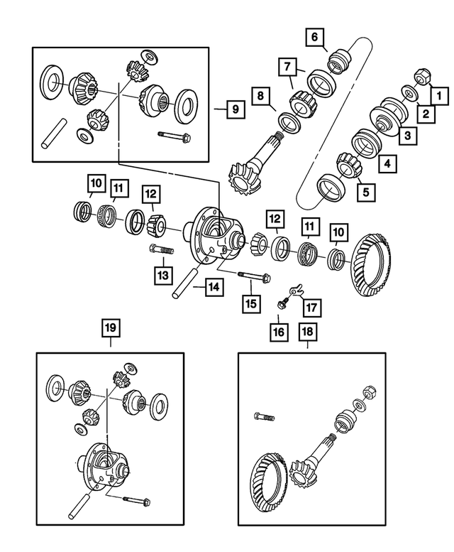 5175277AA - Front Axle; American Axle 235 MM Dual Rear Wheels; Differential and Drive Line: Ring Gear Bolt, Mounting for Mopar Image image
