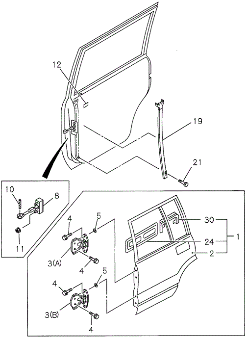 Rear Door for 1997 Acura SLX #0