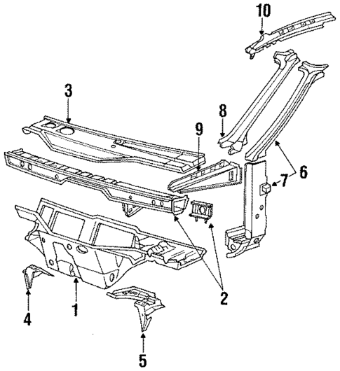 Cowl for 1994 Audi V8 Quattro #0