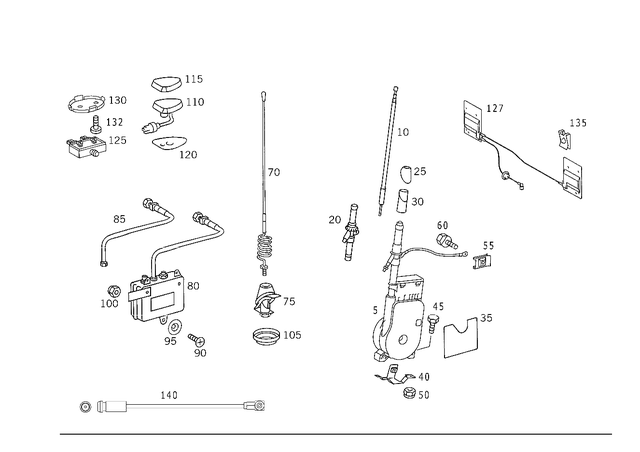 2028200975 - Electrical System: Antenna for Mercedes-Benz Image image