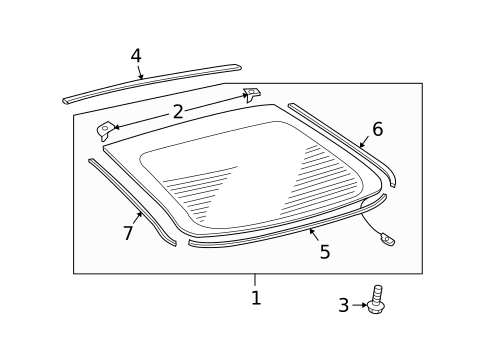 Glass - Lift Gate for 2007 Scion tC #0