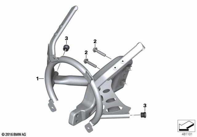 46638558745 - Frame and Mounting Parts: Front Panel Carrier, Center -  for BMW-Motorrad Image