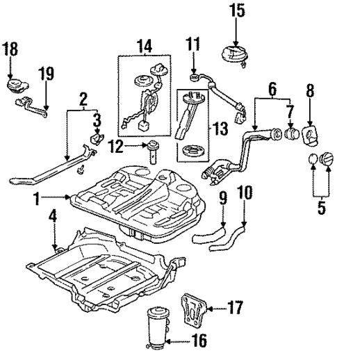 Fuel System Components for 1997 Honda Accord #0