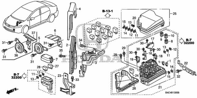 Control Unit (Engine Room) (1) for 2007 Honda Civic #0