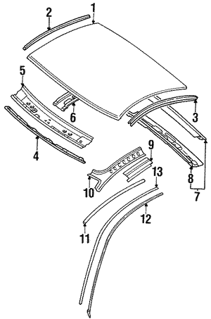 Roof & Components for 1990 Nissan 300ZX | Kline Nissan