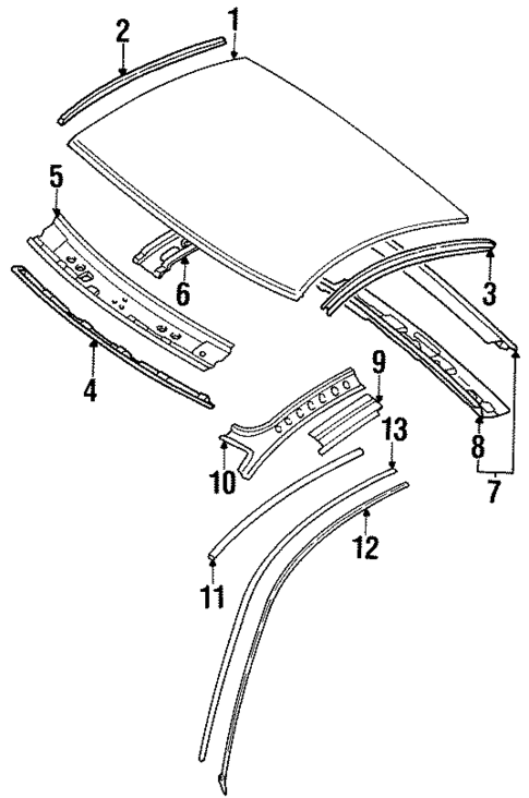 Roof & Components for 1990 Nissan 300ZX #0