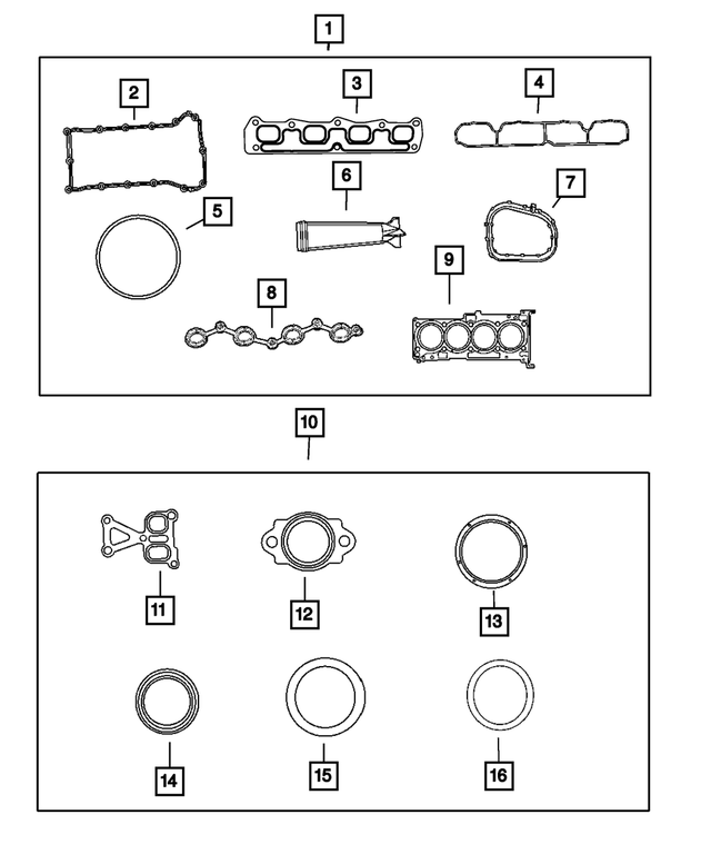 68034275AB - : Engine Upper Gasket Package for Mopar Image