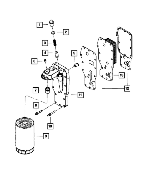 Engine Oil Cooler for 2012 Ram 3500 #1