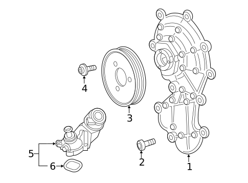 Water Pump for 2014 Audi A6 Quattro #0
