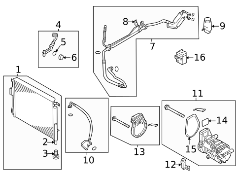 Condenser, Compressor & Lines for 2025 Kia Carnival #1