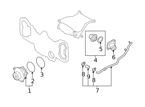 Water Pump for 2009 Subaru Outback #0