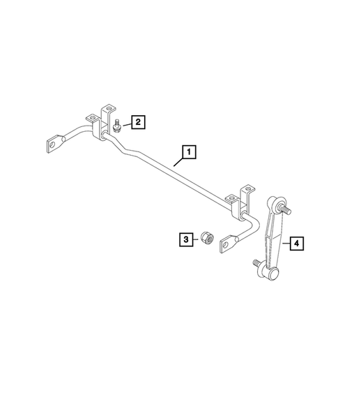 Rear Stabilizer Bar for 2018 Fiat 500X #1