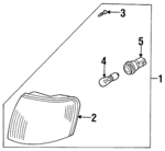 261393J100 - : Lens &amp; Housing for INFINITI: G20 Image