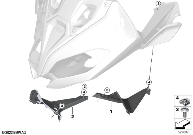 46637105869 - Frame and Mounting Parts: Left Internal Cover -  for BMW-Motorrad Image