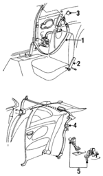 F6LY63611B08B - Electrical: Retractor Assembly for Lincoln: Mark VIII Image