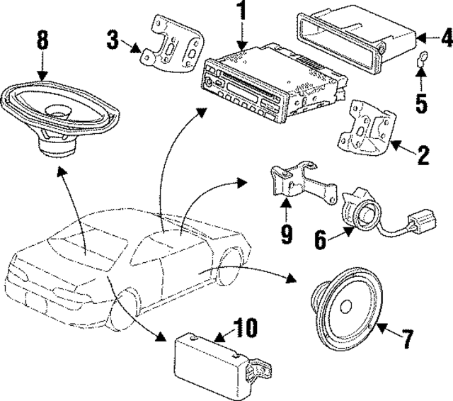 39181SK7A02 - : Radio Bezel Clip - 39181-SK7-A02 for Honda Image