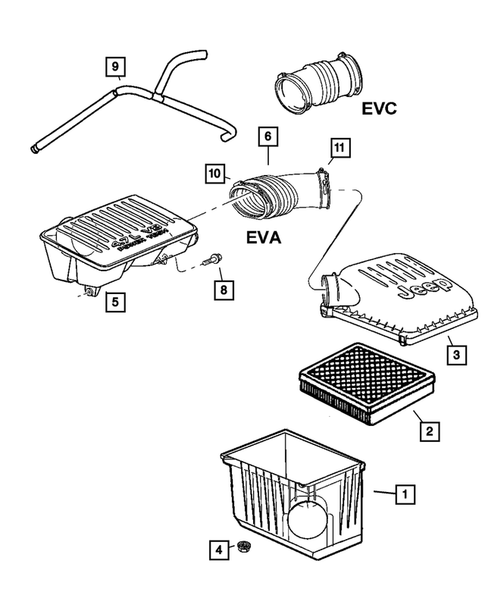 Air Cleaner for 2003 Jeep Grand Cherokee #1