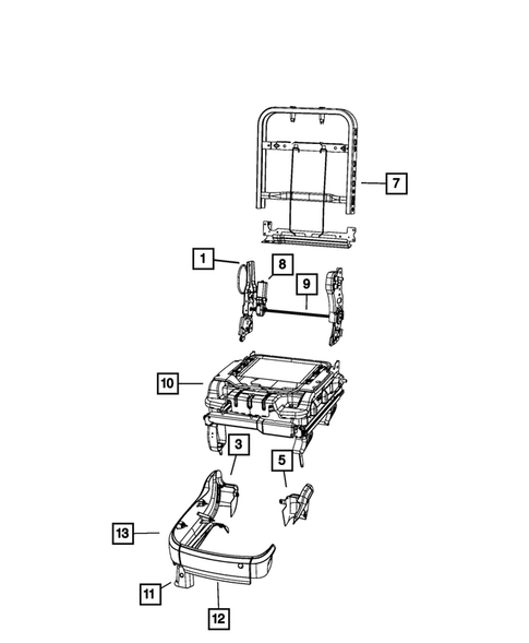 Front Seats - Adjusters, Recliners, Shields and Risers for 2008 Chrysler Pacifica #1