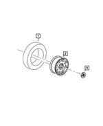 1BK47SZ0AE - Mopar Accessories - Component Parts: Aluminum Wheel for Mopar Image