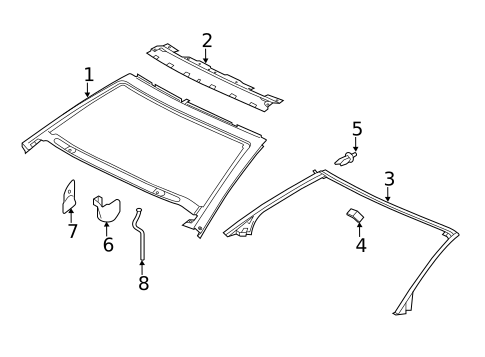 Windshield Header & Components for 2020 Jaguar F-Type #0