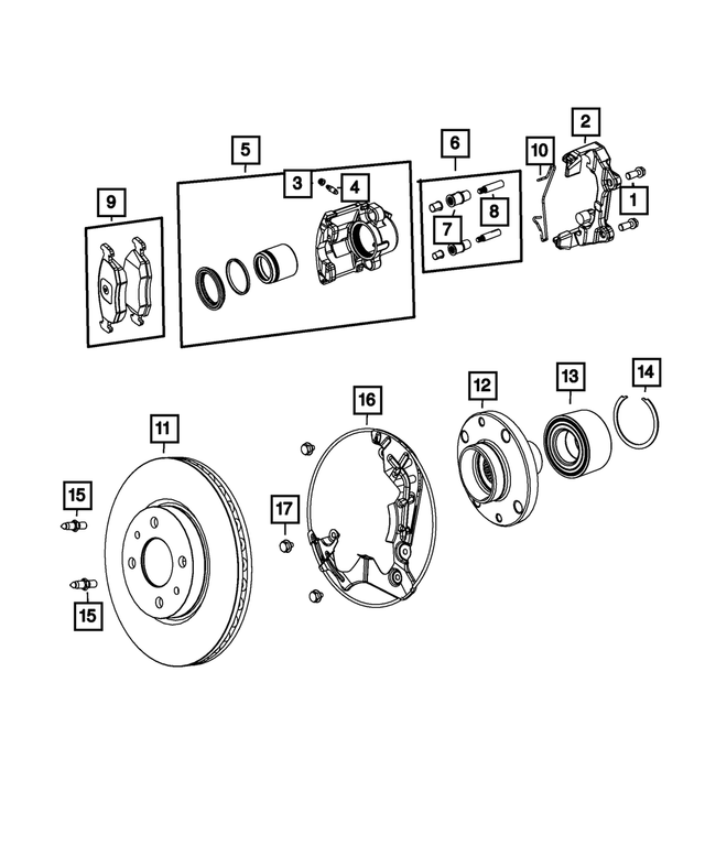 68719158AA - Brakes: Brake Mounting Bolt for Mopar Image