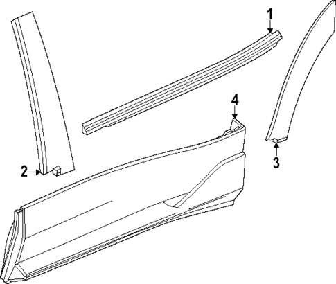 Exterior Trim - Rear Door for 2025 Chevrolet Equinox EV #0