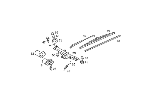 Pane Wiper for 1990 Mercedes-Benz 560SEL #0
