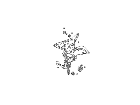 Window Regulator for 1991 Mercedes-Benz 560SEC #0