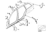 41218208271 - Bodywork: Molded Part Windshield Panel Lateral for BMW Image