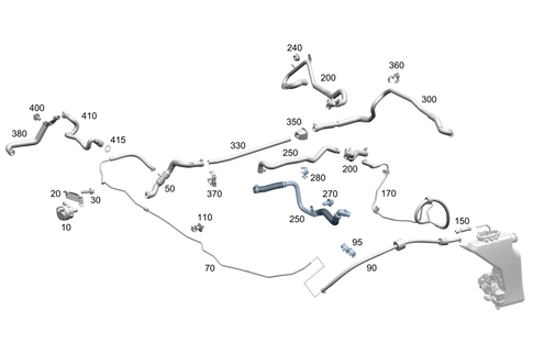 Heating Water Line for 2016 Mercedes-Benz C450 AMG #0